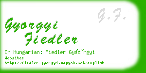 gyorgyi fiedler business card